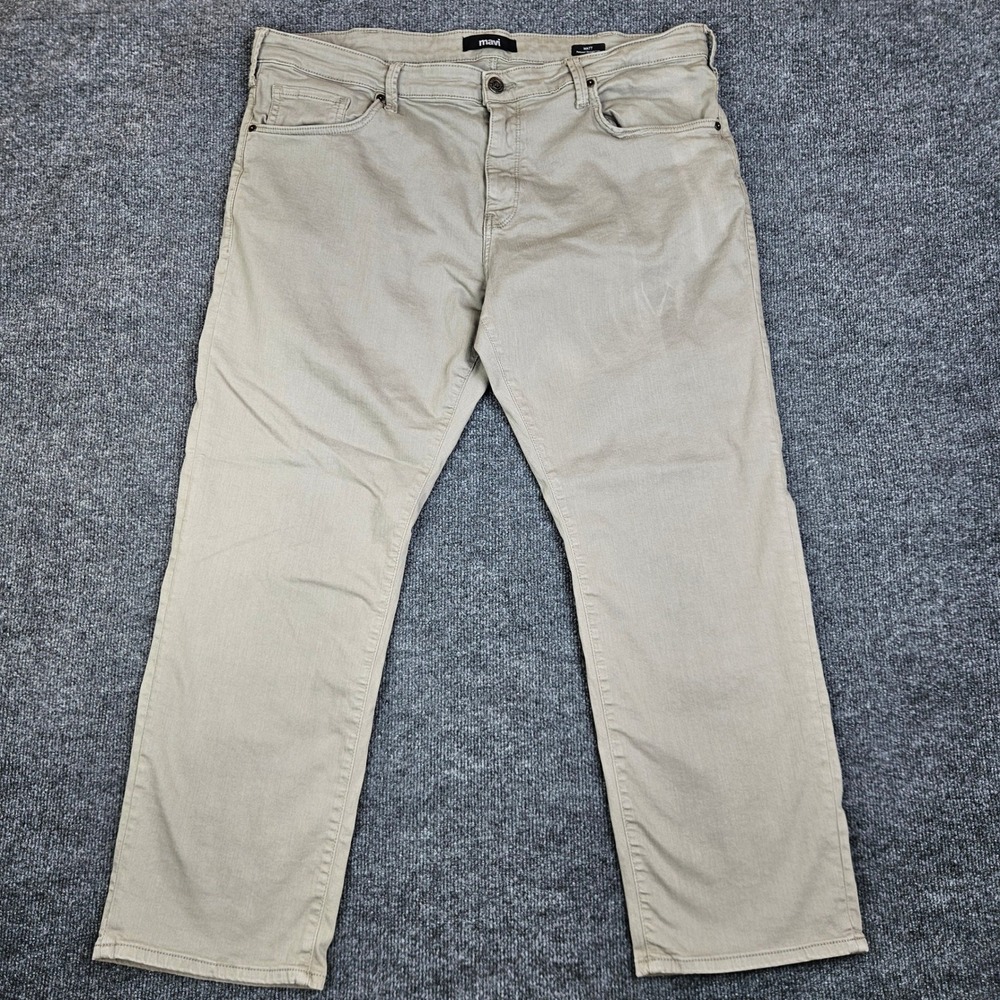 MAVI Matt Relaxed Straight Leg Jeans Men's 40x30 Grey/Tan Wash Denim Stretch